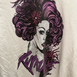 RUPAUL Graphic Tee with Purple and Black Design L/XL